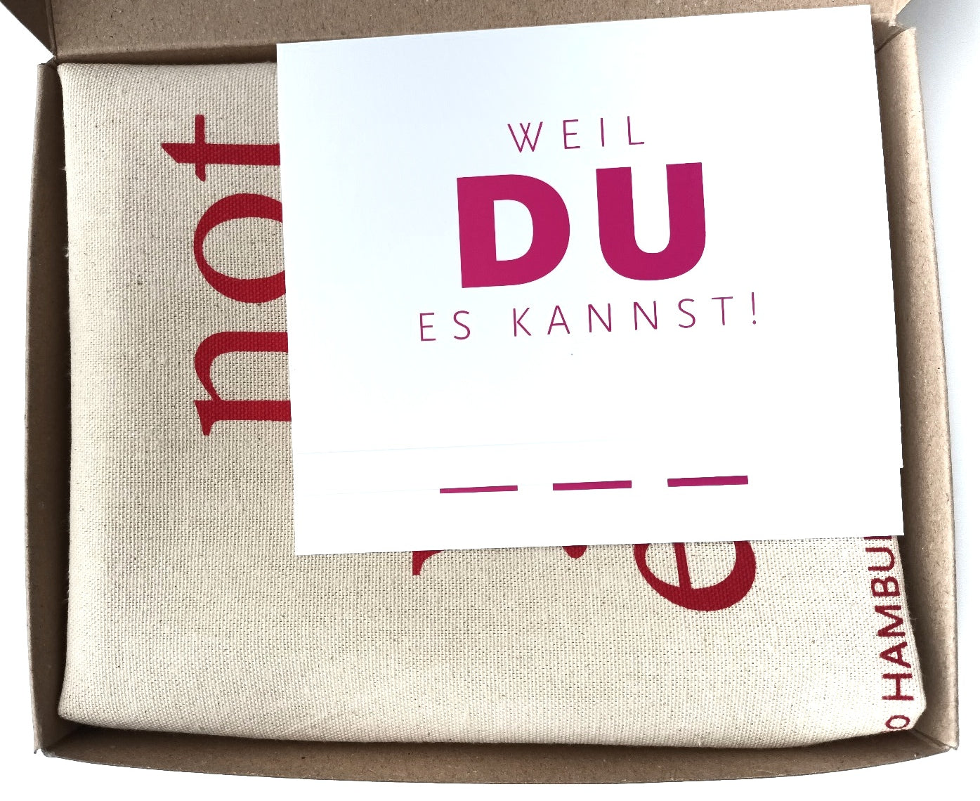 Baumwolltasche & Sprüche-Postkarten | not your ernst Geschenkbox