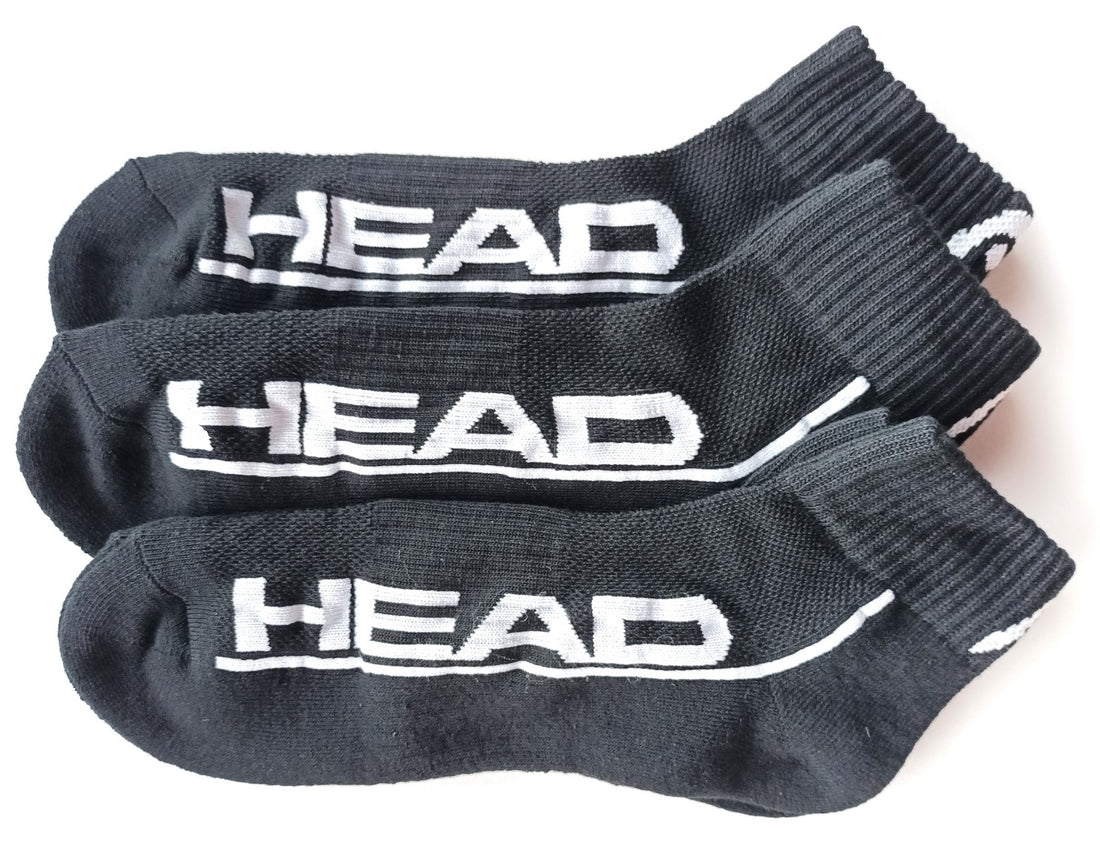 HEAD Sportsocken atmungsaktiv mit gepolster Sohle knöchelhoch | 3 Paar Flinker Floh