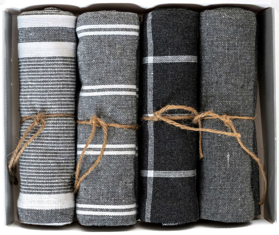 Nachhaltige Geschirrtücher aus recyceltem Material im nordischen Design