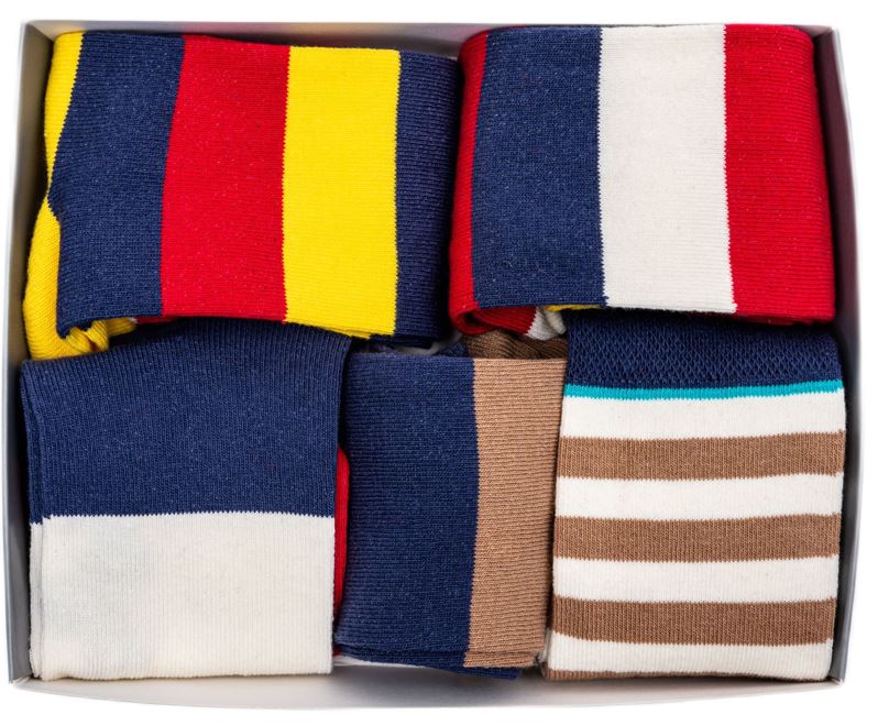 Bunte Ringelsocken in der BUXandSOX - eschenkbox