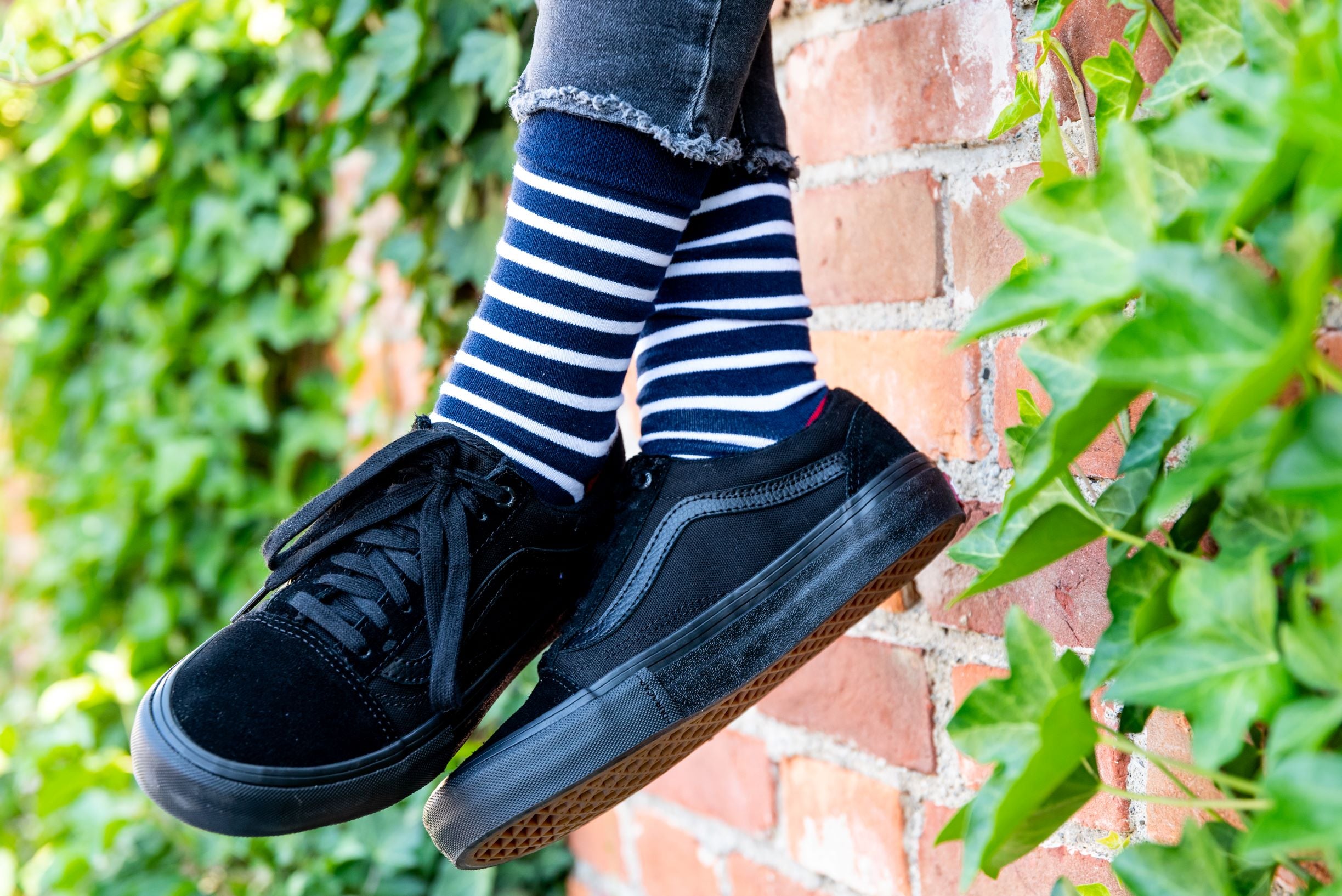 BUXandSOX - Socken mit blauen Streifen in 5-er Sockenbox kaufen