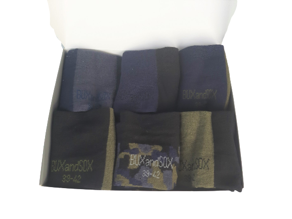 Sneaker Socken mit Blockstreifen | 6 Paar Kecker Käfer in der Geschenkbox