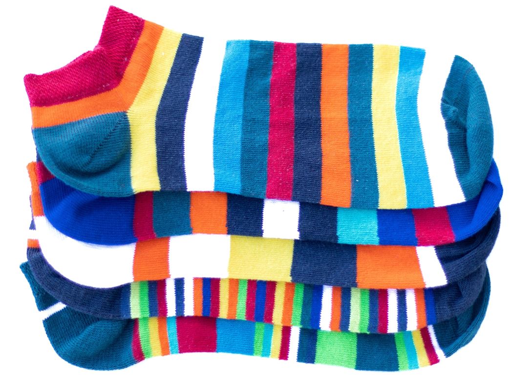 Bunte Sneakers in Ringel-Optik im buxandsox.shop kaufen