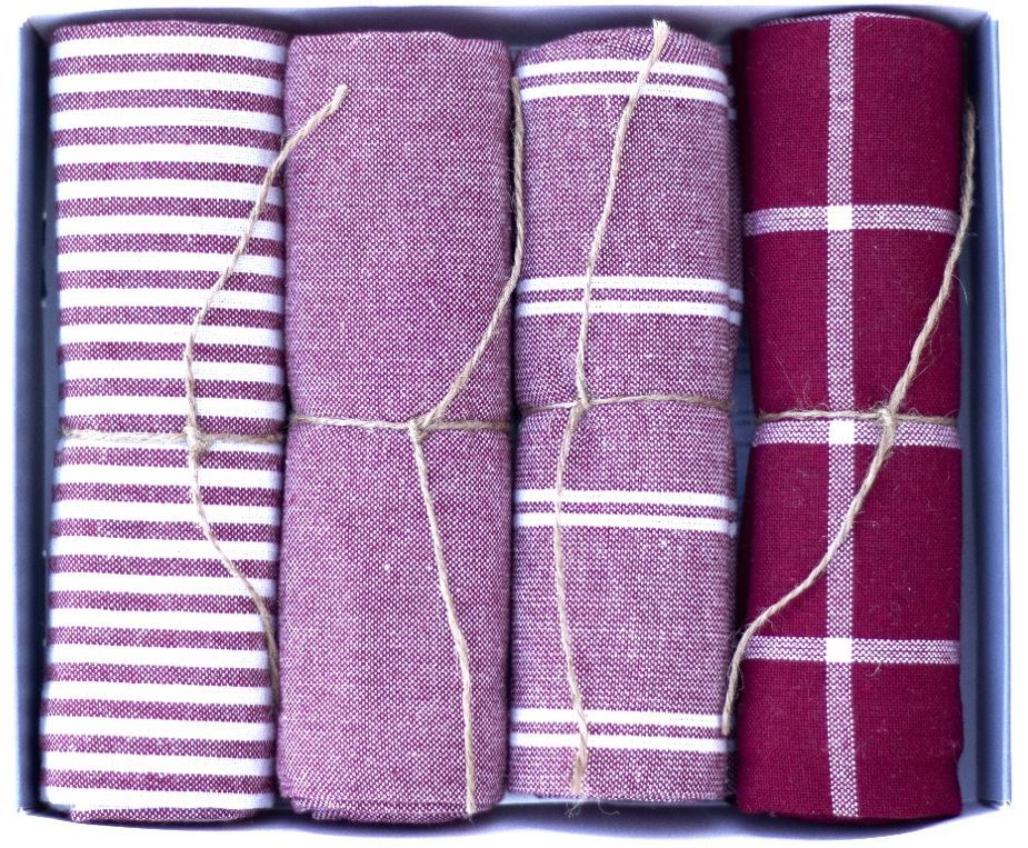 buxandsox.shop - nachhaltige recycelte Geschirrtücher modernes Design| Geschenkbox mit 4 Tüchern