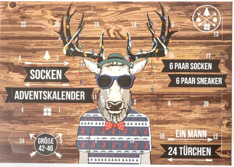Socken-Adventskalender für Jungs und Männer | 12 Paar AdventsSox