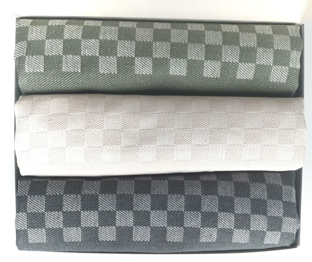 Geschirrtücher aus 100% Baumwolle von ROSS | 3-er Set Emsige Emma