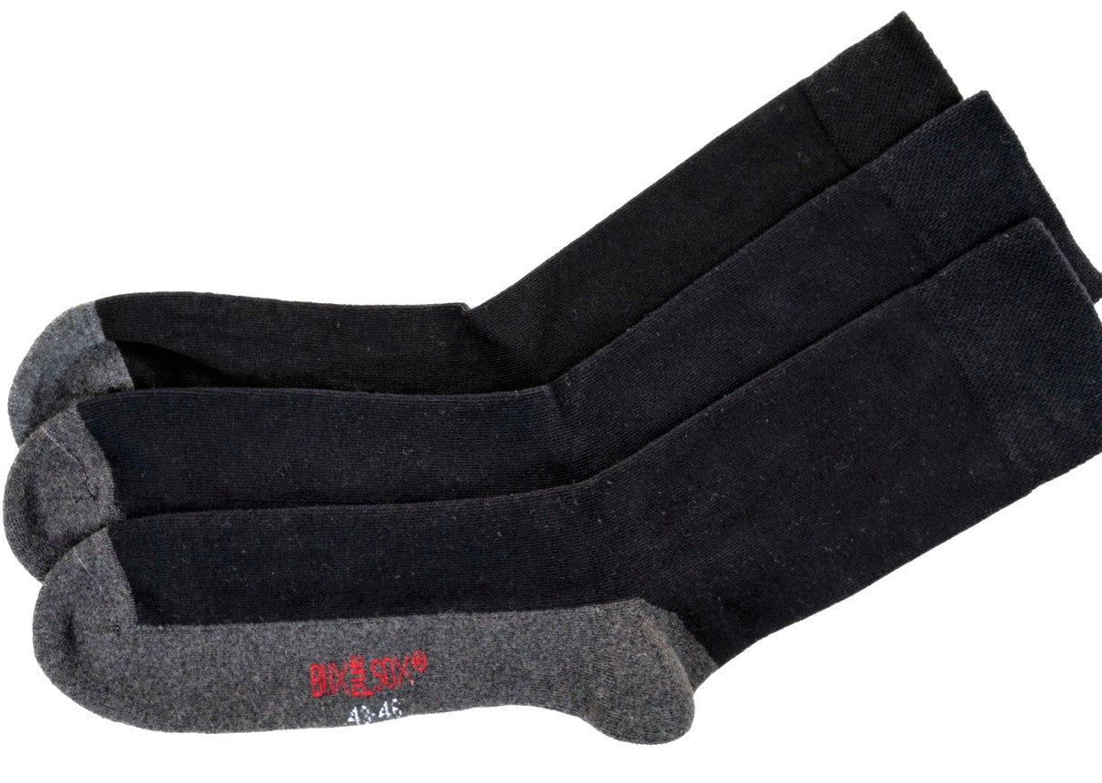 BUXandSOX Schwarze Socken mit warmer Sohle
