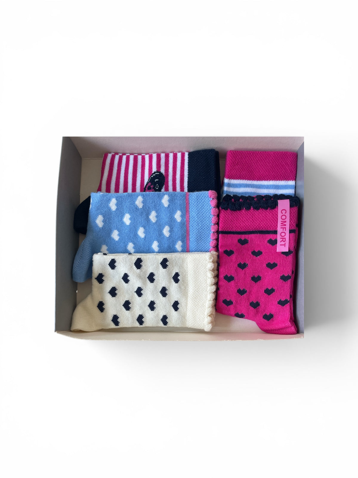 Bunte Mädchensocken | 5 Paar Herzle Lilly
