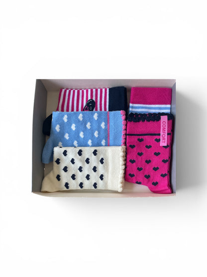 Bunte Mädchensocken | 5 Paar Herzle Lilly