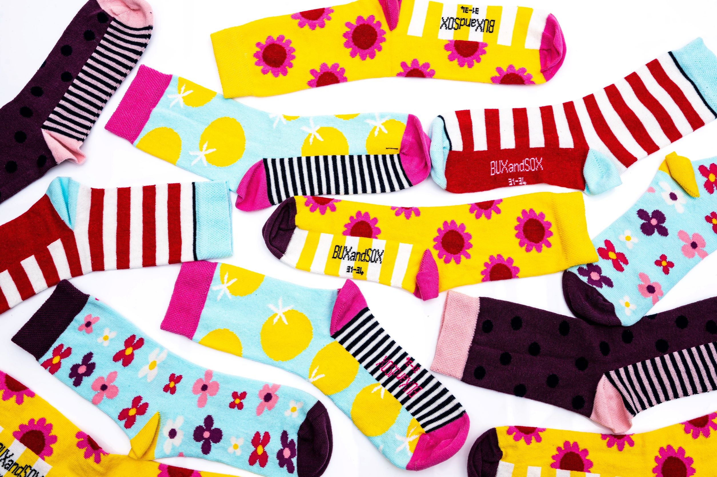 buxandsox.shop - sommerliche Mädchensocken in der 5-er Sockenbox kaufen