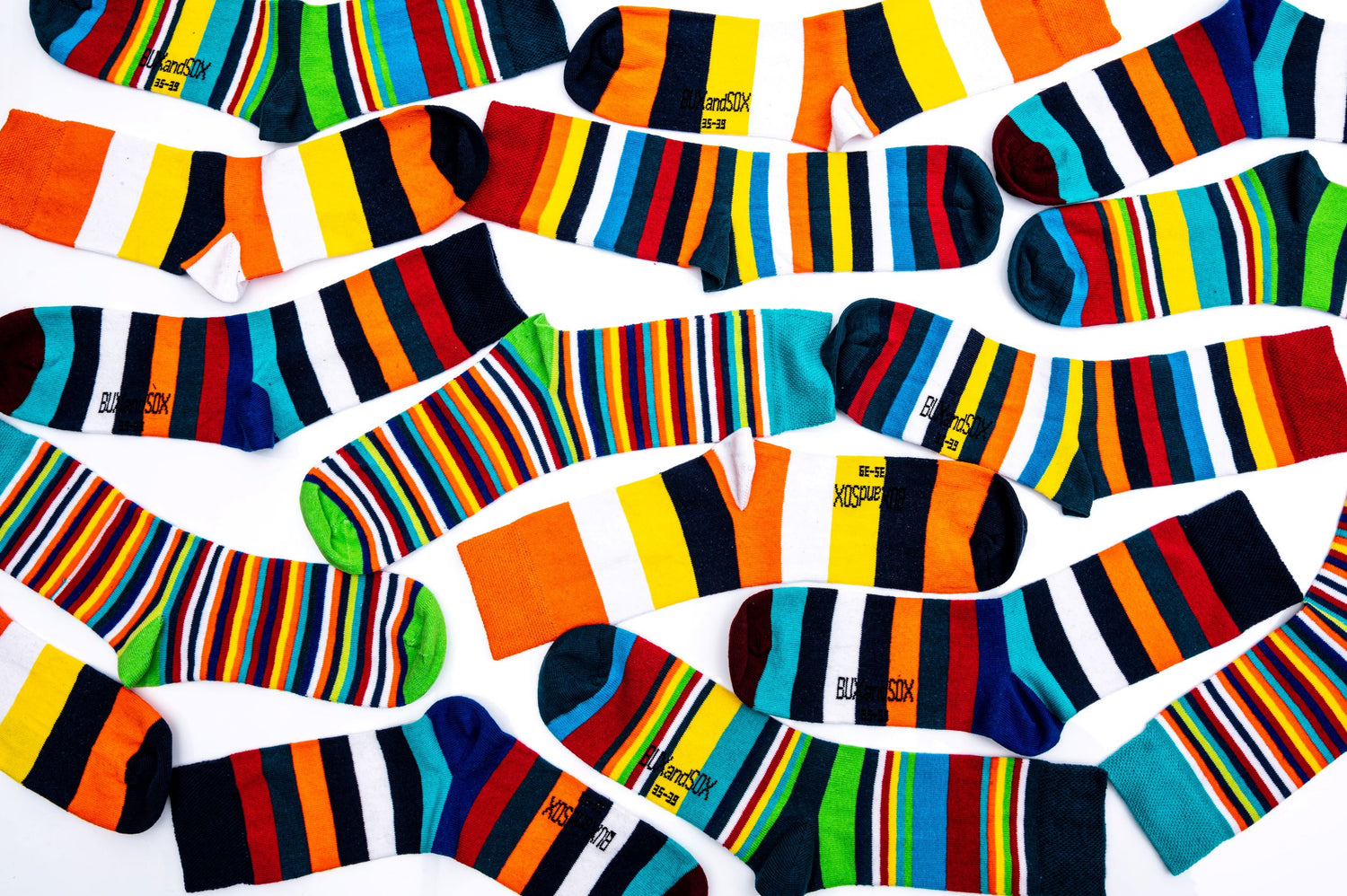 Bunte Ringel-Socken für Herren &amp; Damen &amp; Kinder | 5 Paar Frischer Fratze
