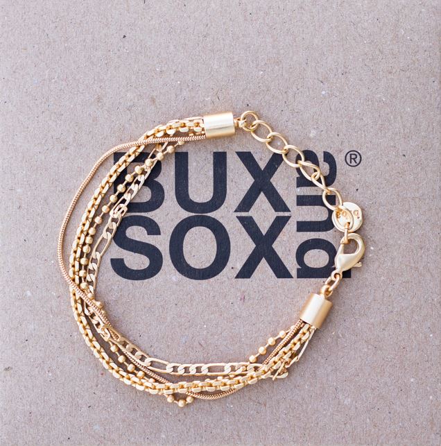 BUXandSOX - Goldenes Armband in der Geschenkbox