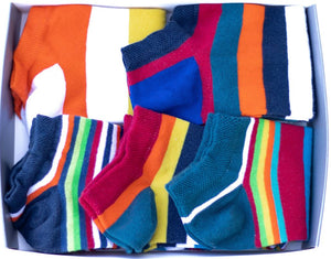 Sneakersocken für Herren & Damen im fröhlichen Ringel-Look kaufen